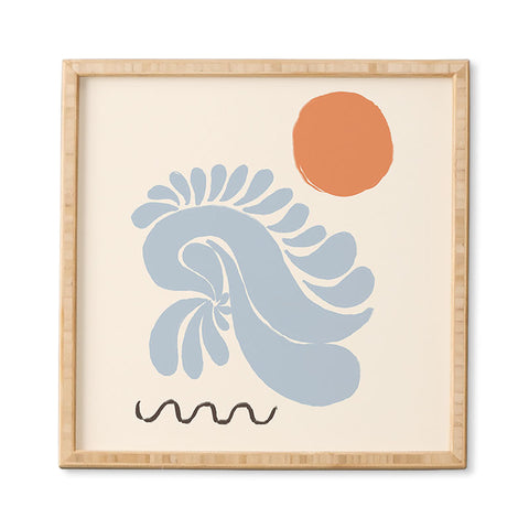 shanasart Sunset by the Ocean Framed Wall Art