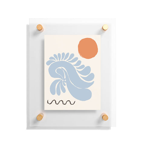 shanasart Sunset by the Ocean Floating Acrylic Print