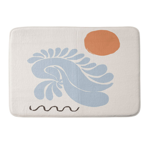 shanasart Sunset by the Ocean Memory Foam Bath Mat