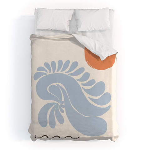 shanasart Sunset by the Ocean Duvet Cover