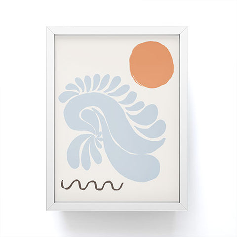 shanasart Sunset by the Ocean Framed Mini Art Print