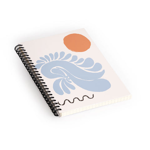 shanasart Sunset by the Ocean Spiral Notebook