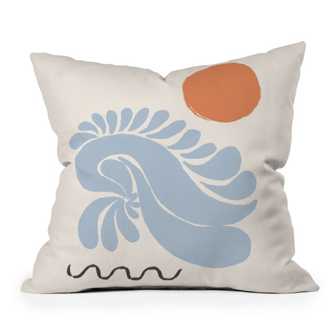 shanasart Sunset by the Ocean Outdoor Throw Pillow