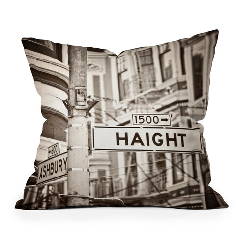 Shannon Clark Hangin On Haight Outdoor Throw Pillow