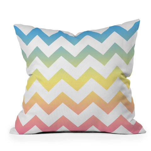 Shannon Clark Pastel Chevron Outdoor Throw Pillow