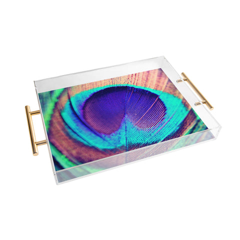 Shannon Clark Pretty Peacock Acrylic Tray