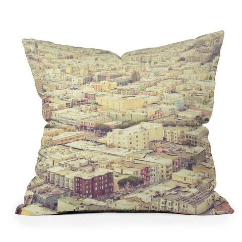Shannon Clark San Fran Rooftops Outdoor Throw Pillow