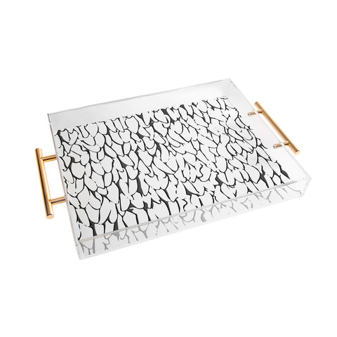 Sharon Turner abstract feathers Acrylic Tray