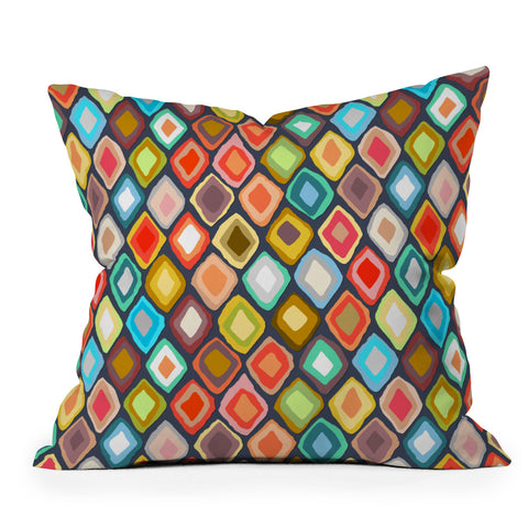 Sharon Turner Almas diamond ikat Outdoor Throw Pillow