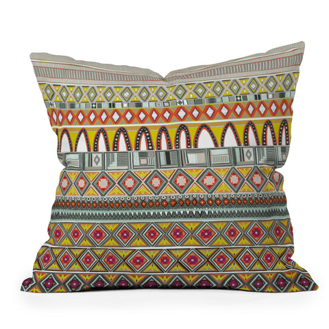 Sharon Turner amber veneto Outdoor Throw Pillow