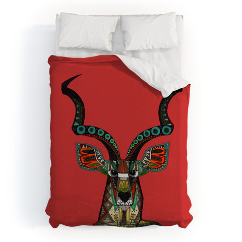 Sharon Turner antelope red Duvet Cover