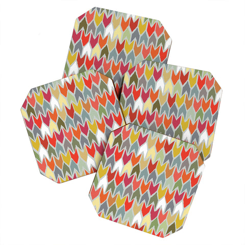 Sharon Turner Beach House Ikat Chevron Coaster Set