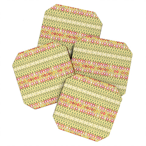 Sharon Turner Beach House Ikat Pattern Coaster Set