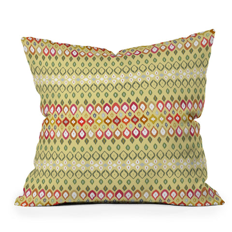 Sharon Turner Beach House Ikat Pattern Outdoor Throw Pillow