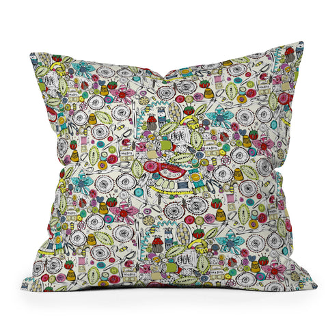 Sharon Turner Bits And Bobs And Bugs Outdoor Throw Pillow