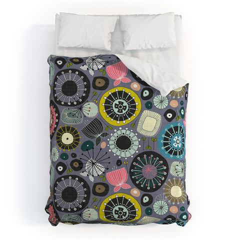 Sharon Turner blooms amethyst Duvet Cover