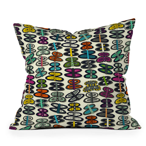 Sharon Turner butterfly pop Outdoor Throw Pillow