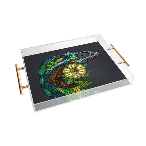 Sharon Turner Chameleon Pewter Acrylic Tray