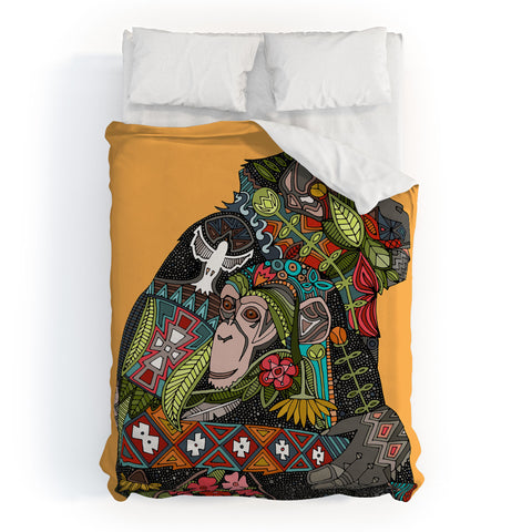Sharon Turner Chimpanzee Love Duvet Cover