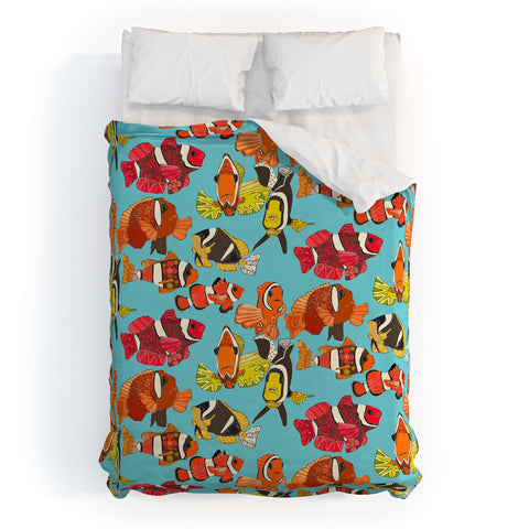 Sharon Turner Clownfish Blue Duvet Cover