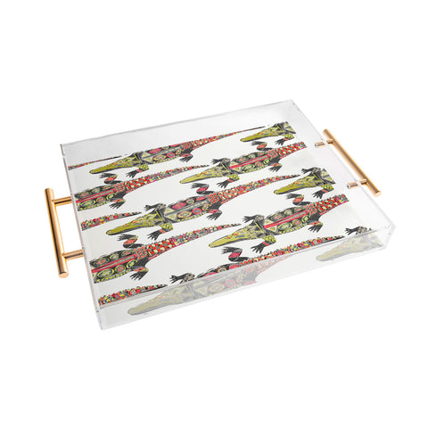 Sharon Turner crocodile Acrylic Tray