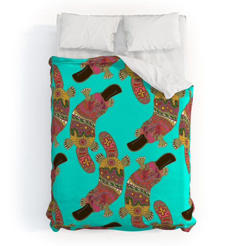 Sharon Turner Duck Billed Platypus Duvet Cover