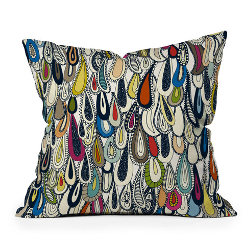 Sharon Turner festival droplets Outdoor Throw Pillow
