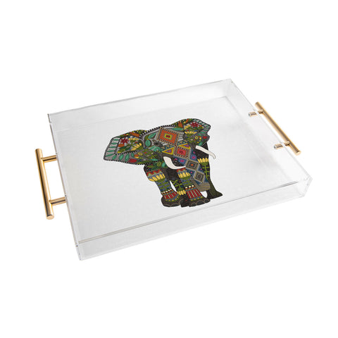 Sharon Turner floral elephant Acrylic Tray