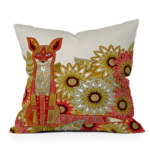 Sharon Turner Garden Fox Outdoor Throw Pillow
