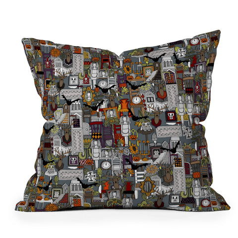 Sharon Turner Halloween Supper XIII Outdoor Throw Pillow