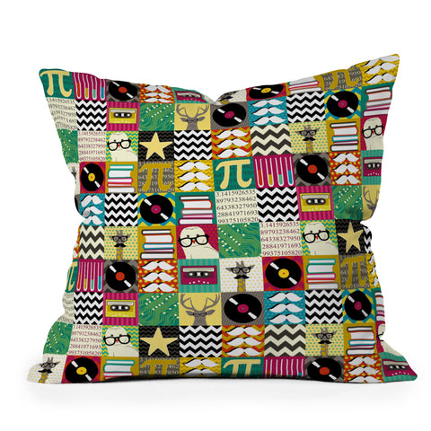 Sharon Turner Hip Hip Geek Outdoor Throw Pillow