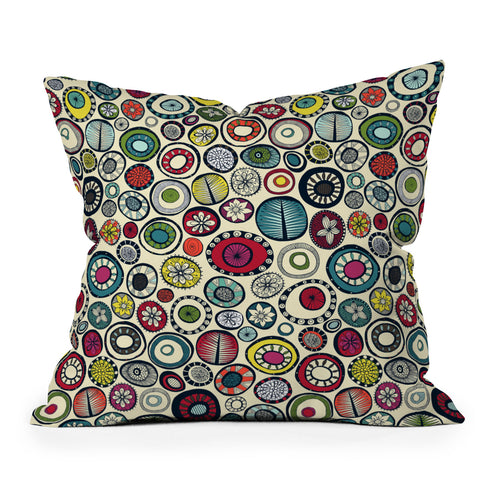 Sharon Turner Honolulu hoops cream Outdoor Throw Pillow