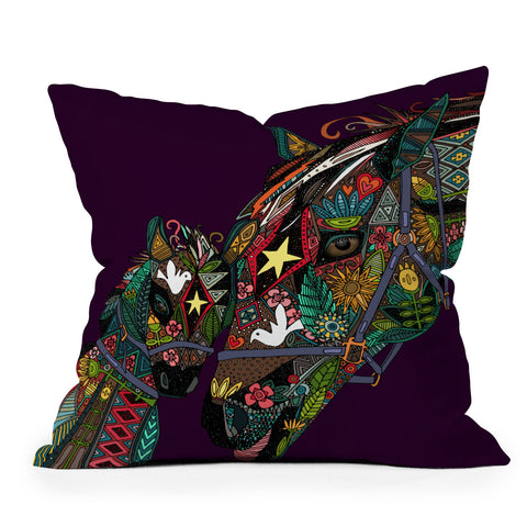 Sharon Turner Horse Love Outdoor Throw Pillow