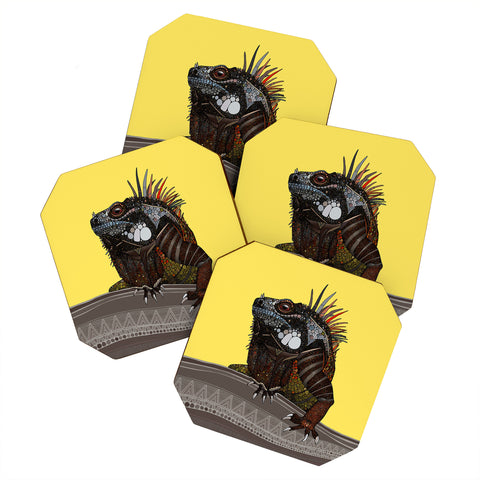 Sharon Turner iguana Coaster Set