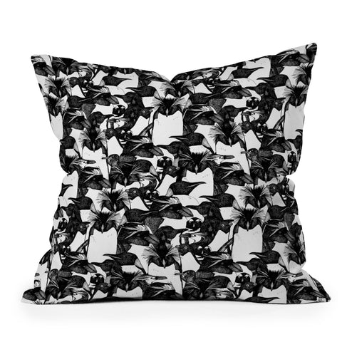 Sharon Turner just penguins Outdoor Throw Pillow