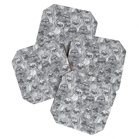 Sharon Turner just sloths Coaster Set