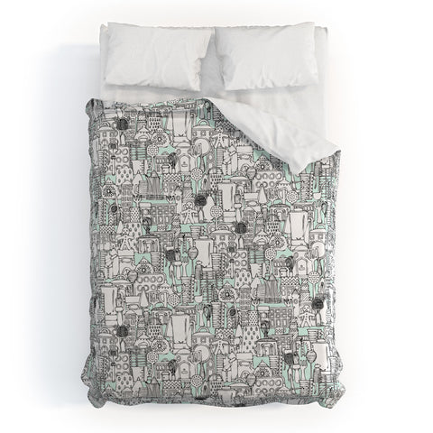 Sharon Turner Kitchen Town Duvet Cover