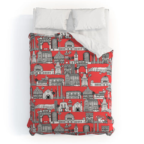Sharon Turner Los Angeles Coral Duvet Cover