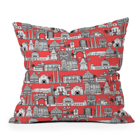 Sharon Turner Los Angeles Coral Outdoor Throw Pillow