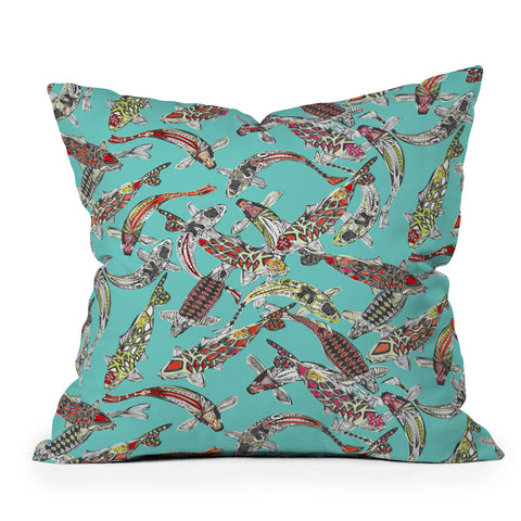 Sharon Turner Lucky Koi Outdoor Throw Pillow
