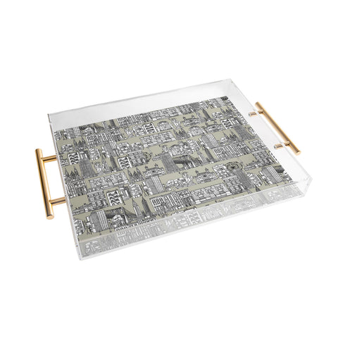Sharon Turner New York Linen Acrylic Tray