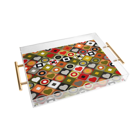 Sharon Turner parava festive diamond Acrylic Tray