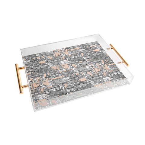 Sharon Turner Paris toile sugar pink Acrylic Tray