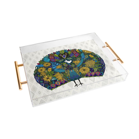 Sharon Turner Peacock Garden Acrylic Tray