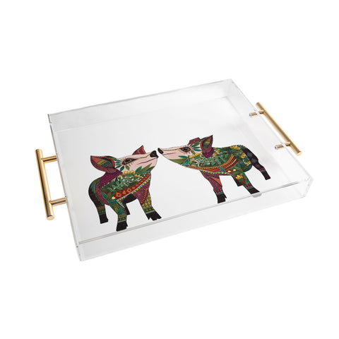 Sharon Turner pig love Acrylic Tray