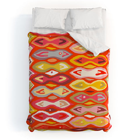 Sharon Turner Raveena ikat Duvet Cover