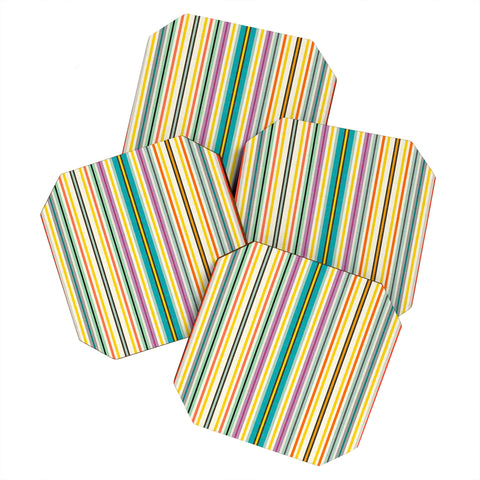 Sharon Turner retro stripe Coaster Set