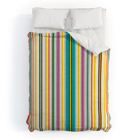Sharon Turner retro stripe Duvet Cover