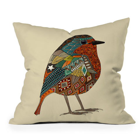 Sharon Turner robin vanilla Outdoor Throw Pillow