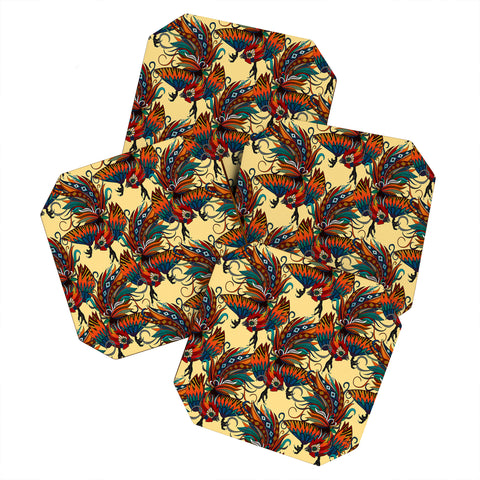 Sharon Turner rooster ink Coaster Set